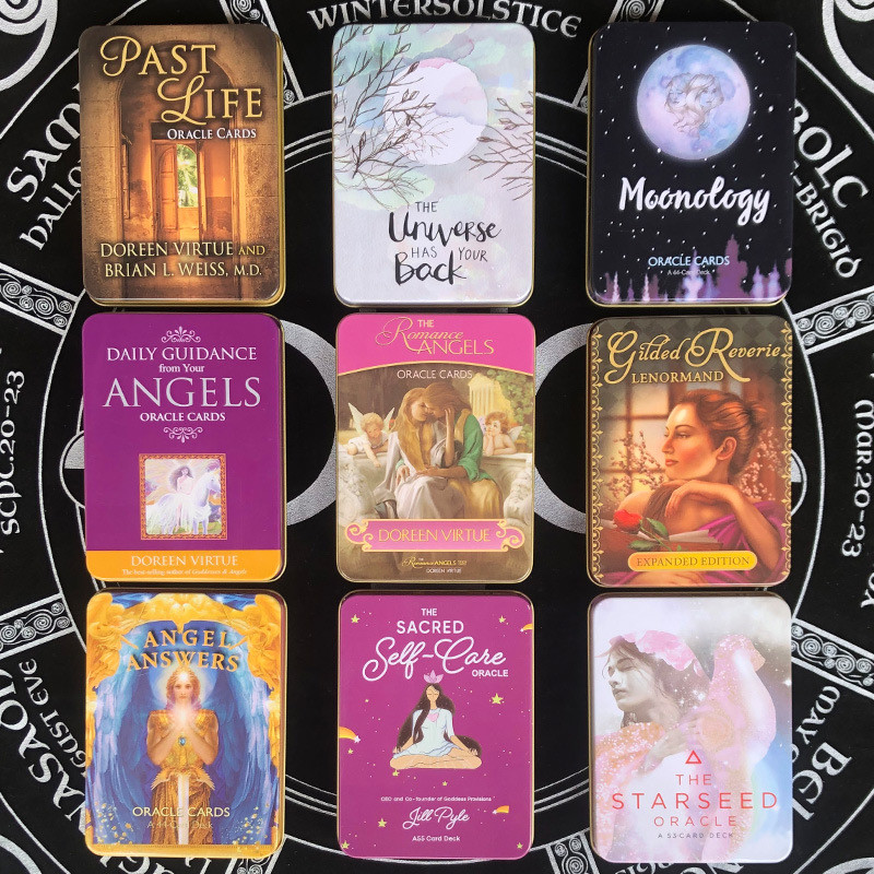 กล่องเหล็ก Oracle Card เวอร์ชันภาษาอังกฤษพร้อมคู่มือ | Shopee Thailand