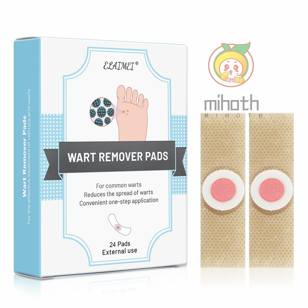 Elaimei 24 แพทช์แผ่นกําจัดข้าวโพด Wart Remover เท้าข้าวโพด Remover Corn