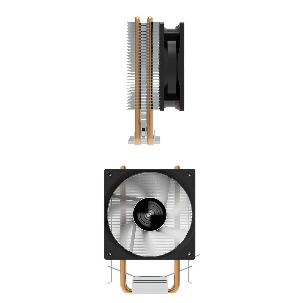 Teucer CPU Cooler 2 4 ท่อความร้อนหม้อน้ํา PC Cooling 3PIN PWM เงียบ Rgb ...