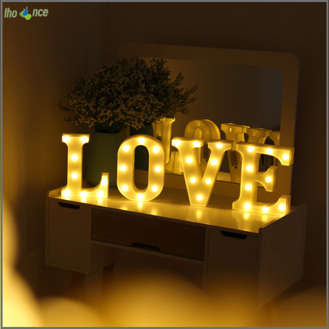 ราคาล้างสต๊อก! 22 ซม.3d Led Love Letter Light แขวนผนังโคมไฟ Night Light ...