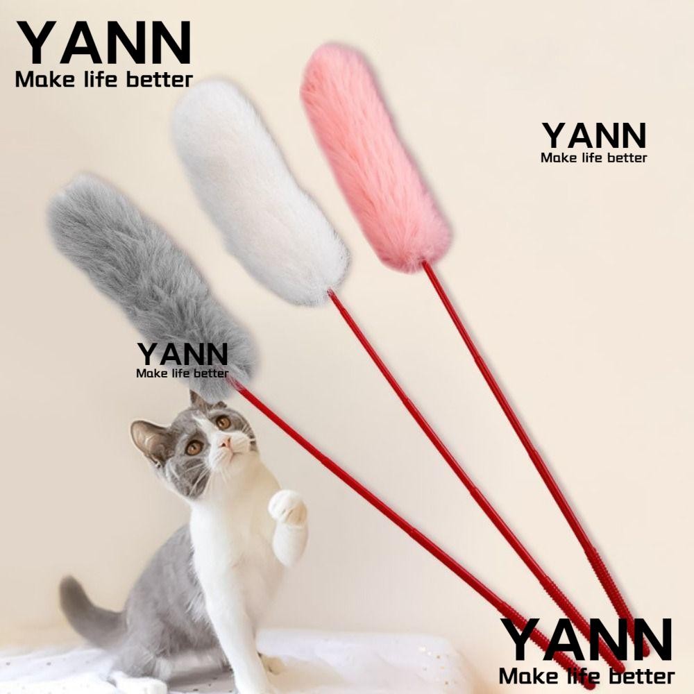 Yann1 Cat Teaser Stick, บรรเทาเบื่อ Fuzzy Touch Pet Interactive Stick ...