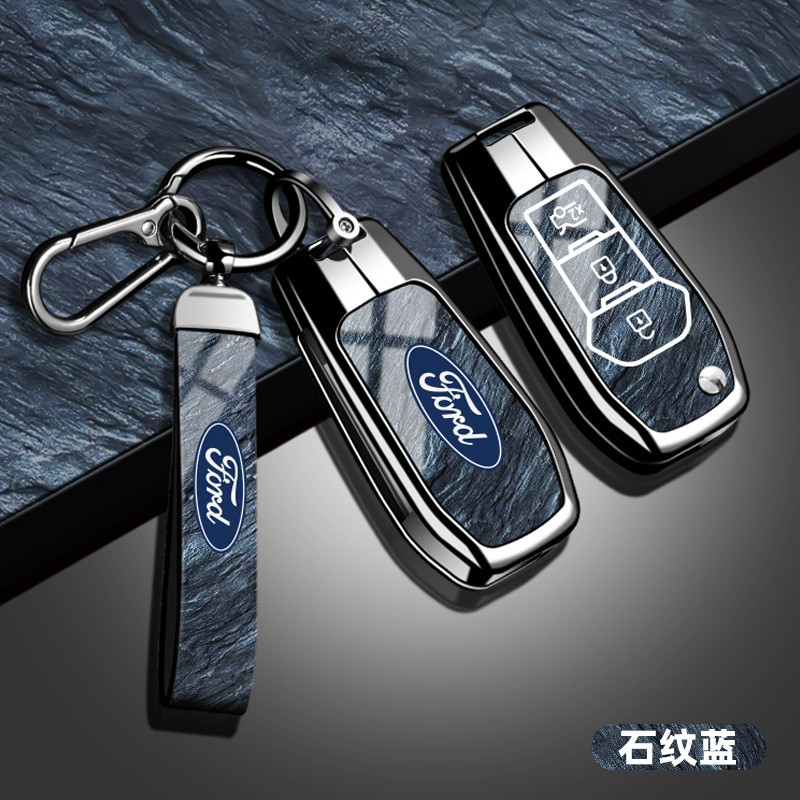 Ford ranger สังกะสีอัลลอยด์ฝาครอบกุญแจรถ Remote Key Case Shell Holder ...