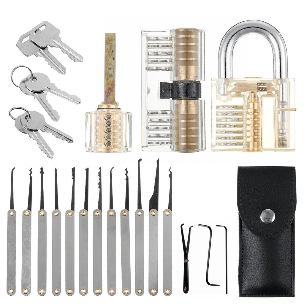 5/19/25PCS ปลดล็อคช่างกุญแจฝึกล็อคเลือก Key Extractor Padlock Lockpick ...