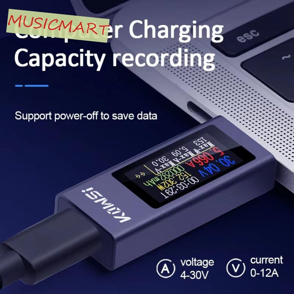 Musicmart เครื่องทดสอบแบตเตอรี่ความจุแรงดันไฟฟ้า, Type-C Multi-function ...