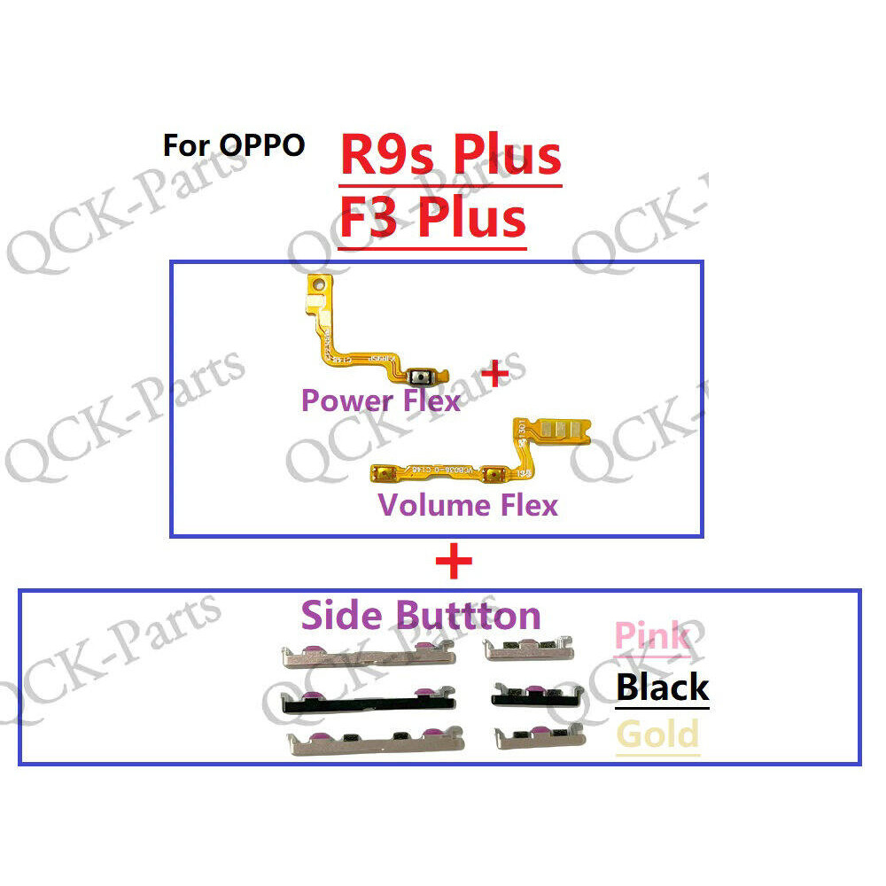 สําหรับ OPPO R9s Plus Power ON OFF Mute Switch ควบคุมปุ่มปรับระดับเสียง ...