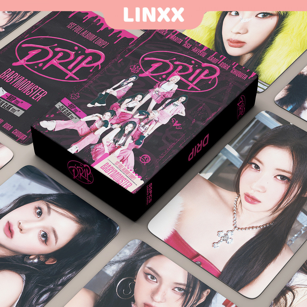 Linxx 55 ชิ้น BABYMONSTER DRIP อัลบั้ม Lomo Card Kpop Photocards ...