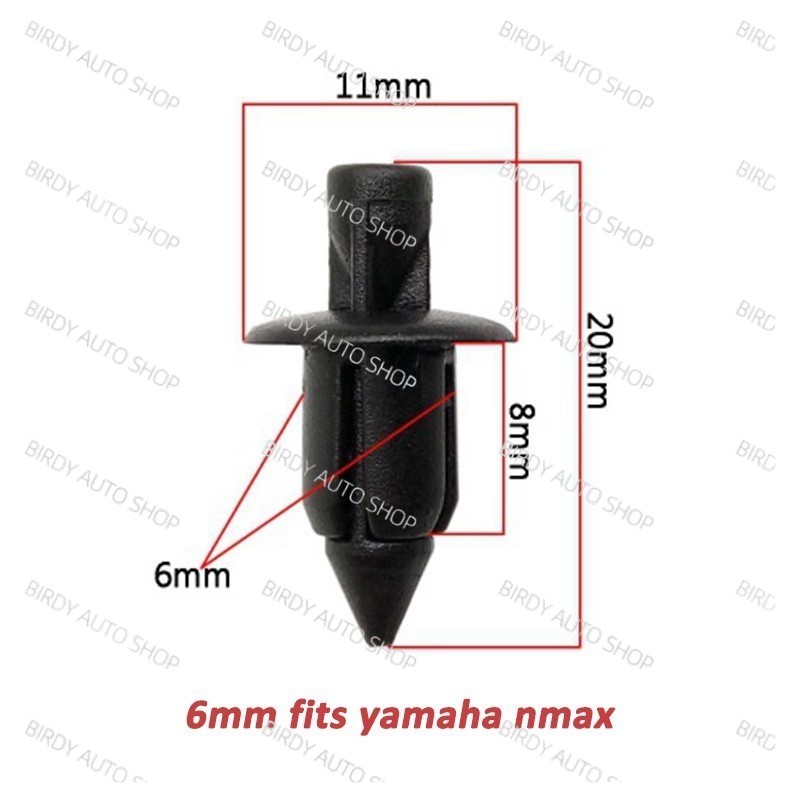 50pcs มอเตอร์ NMAX AEROX คลิปพลาสติก Rivets คลิปรถ Rivet Y15 R25 R15 ...
