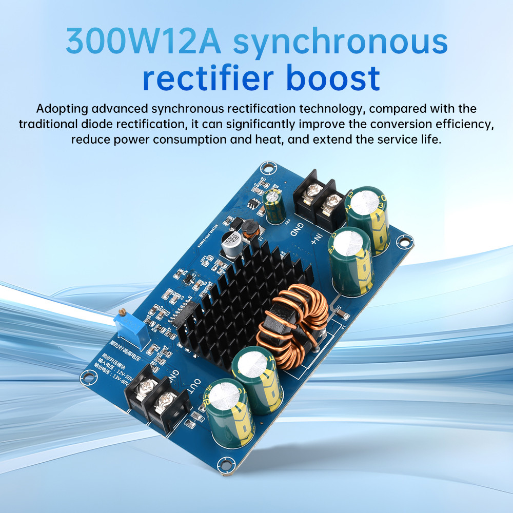 Pcbfun DC-DC Boost Converter โมดูล 300W12A Synchronous Rectifier Boost ...