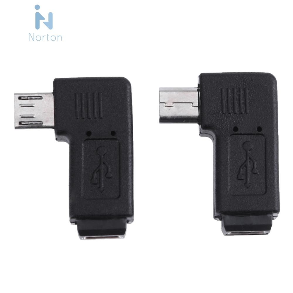 2 ชิ้น 90 องศา Mini USB หญิง Micro USB ชายอะแดปเตอร์เชื่อมต่อ [Norton ...