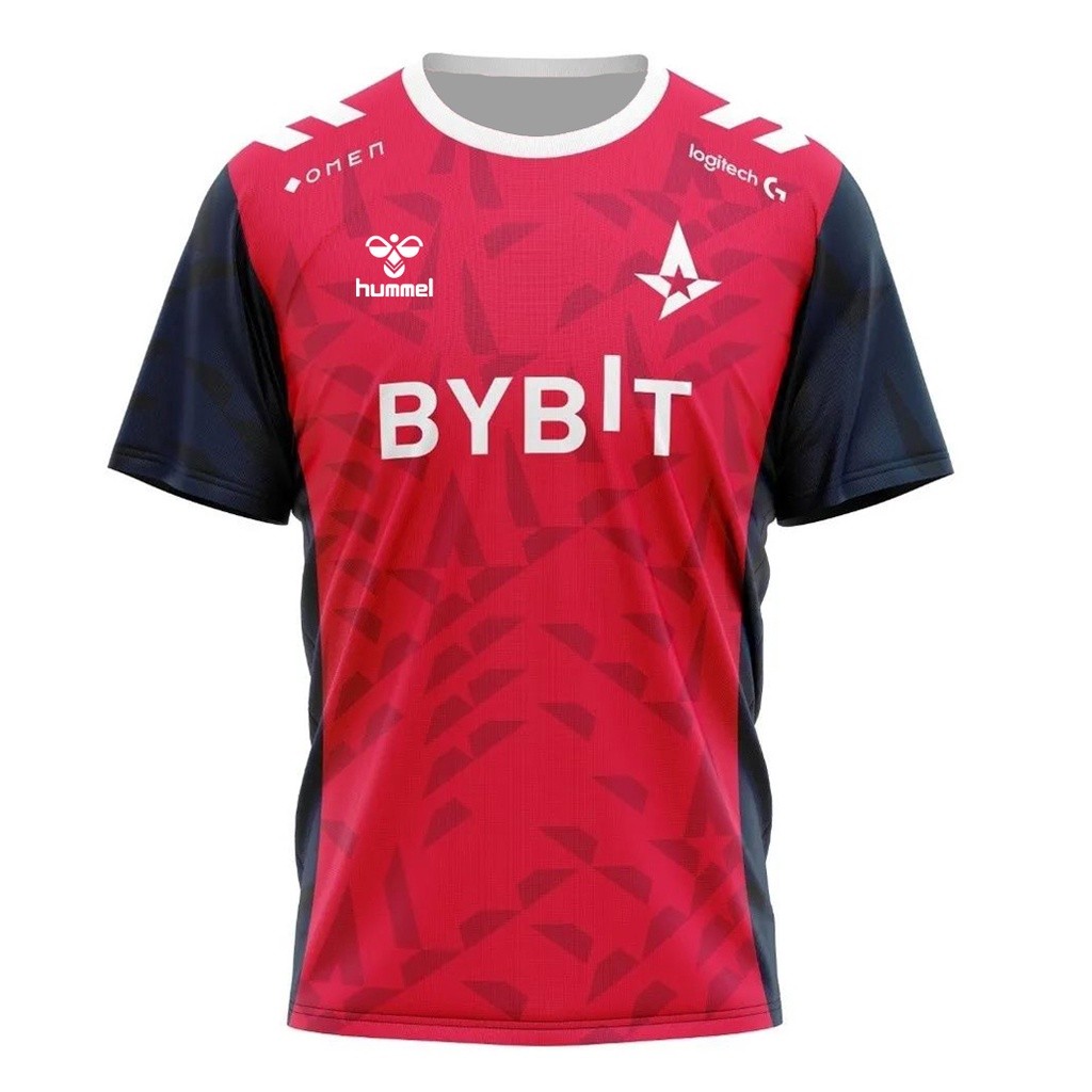 Astralis CSGO 2025 เสื้อยืดแขนสั้นผู้ชาย Red shirt | Shopee Thailand