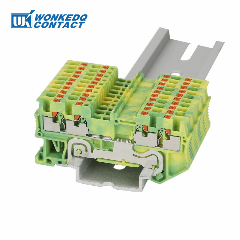 PT1.5/S-QU-PE 2-input 2-outpur Ground Din Rail Terminal Block Push in 1 ...