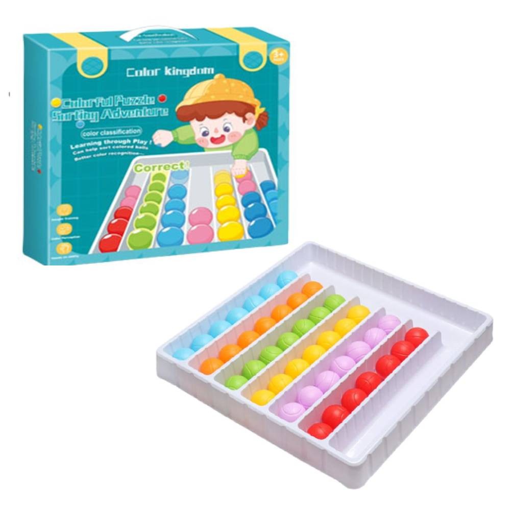 [explosion1.th] Fun Ball Sorting Toy Rainbow Balls Sensory Game Color ...