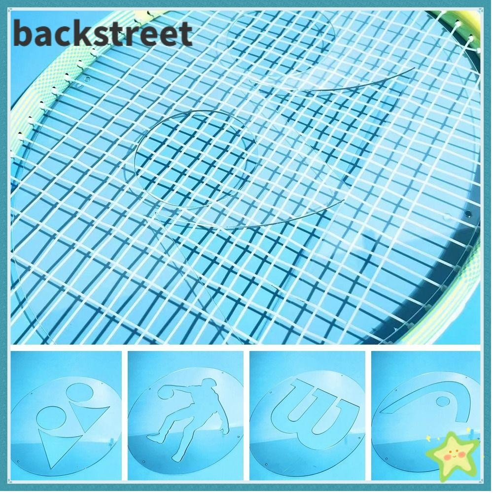 BACKSTAGE Binminton Racket LOGO Stencil,พลาสติกReusable Racquet Marker ...