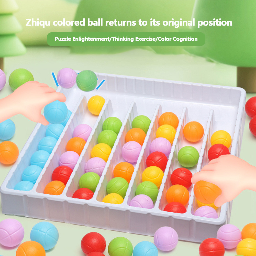 [explosion1.th] Fun Ball Sorting Toy Rainbow Balls Sensory Game Color ...