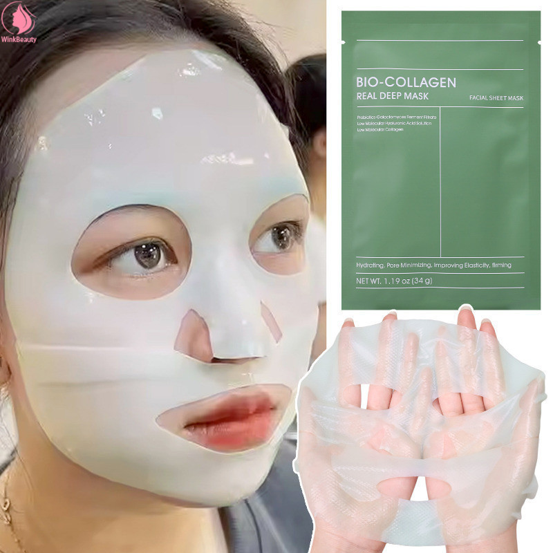 1/3/5 ชิ้น Bio Collagen Face Mask - Moisturizing, Brightening, Anti ...