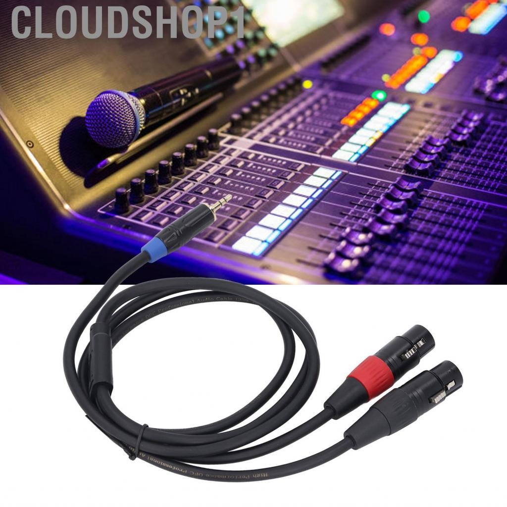 Cloudshop1 XLR ถึง 3.5 มม. Y Splitter สายเคเบิล PVC OFC 20AWG ป้องกัน ...