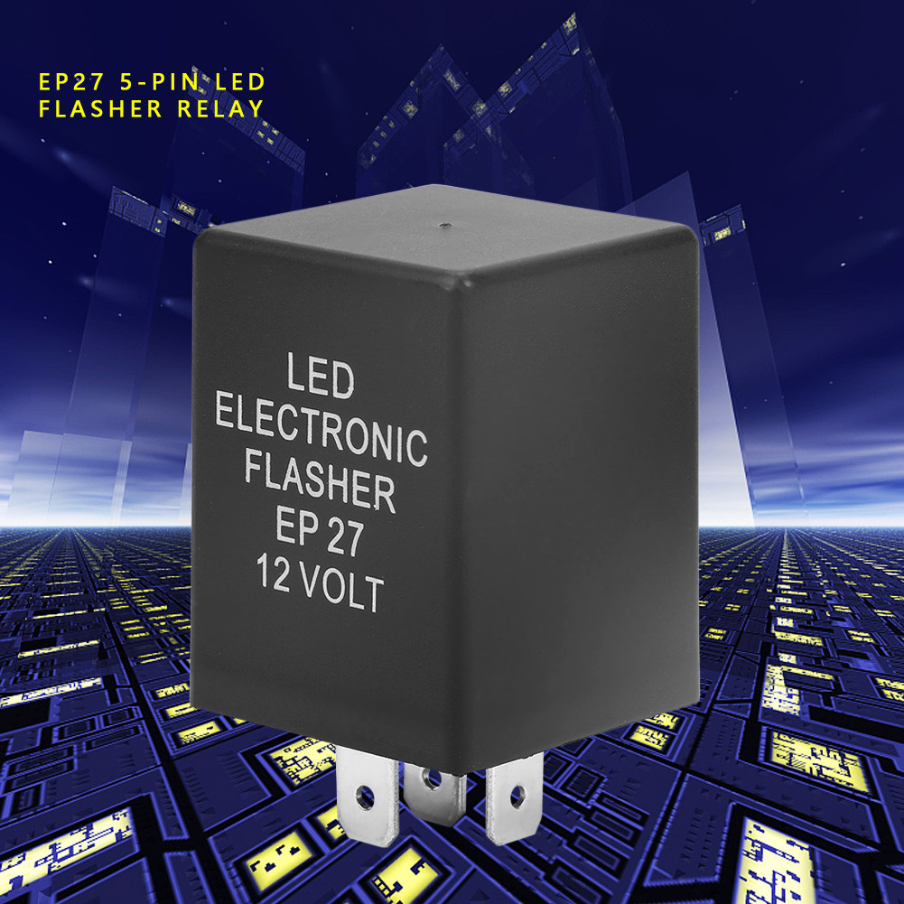 EP27 5-Pin LED Flasher Flash Relay สำหรับไฟเลี้ยว Hyper Fix 12V ...