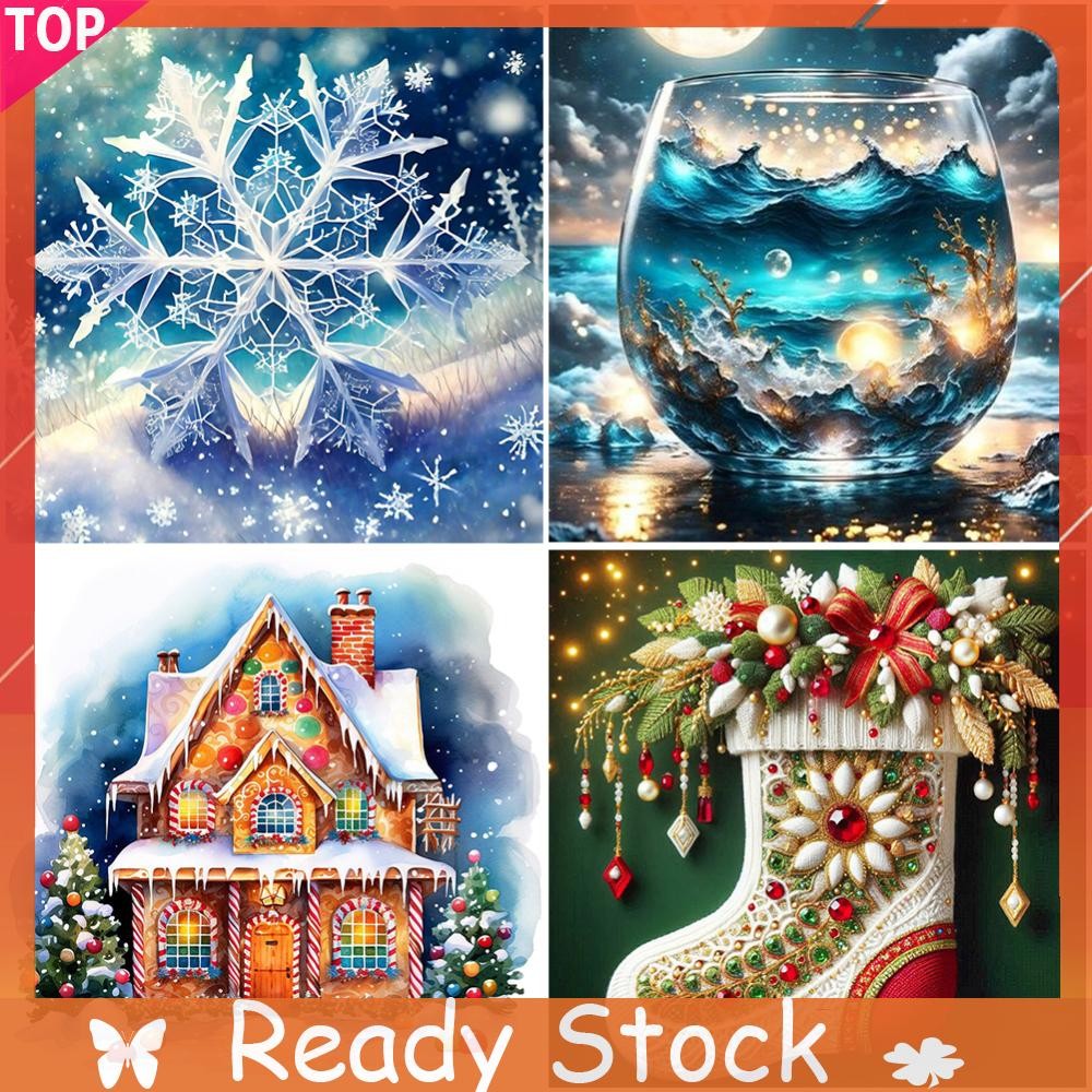 5d DIY เต็มรอบเจาะเพชรภาพวาด Xmas ชุดตกแต่งบ้าน Art Craft 40x40 ซม. ...