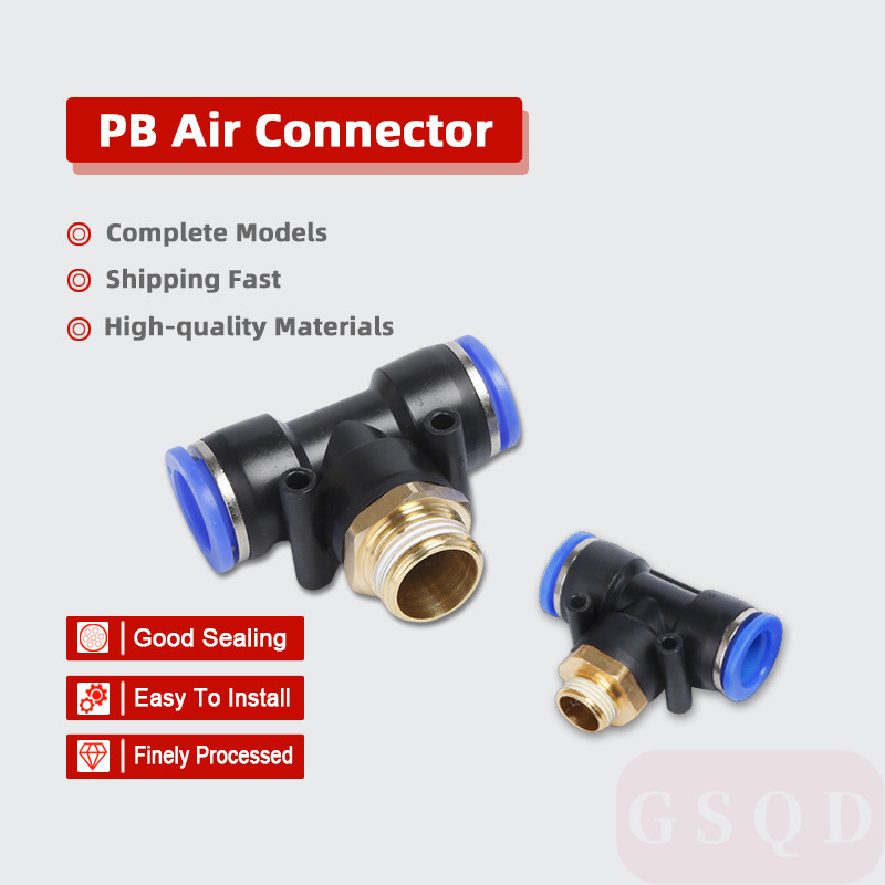 Pb Tube OD ด้ายชายขนาด Coupler Push In อุปกรณ์นิวเมติก Quick Connector ...