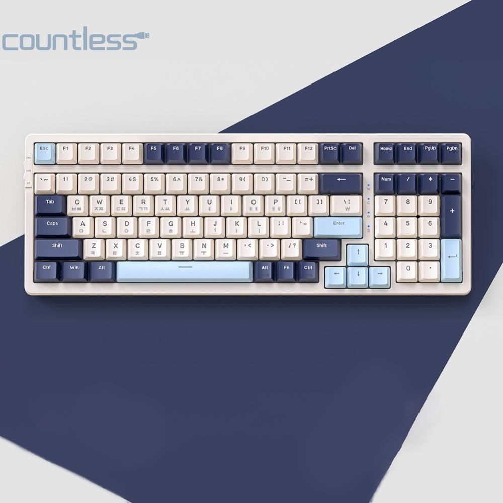 K8 ไร้สาย Mechancial Gaming Keyboard Hot Swappable RGB Backlit บลูทูธ 2 ...