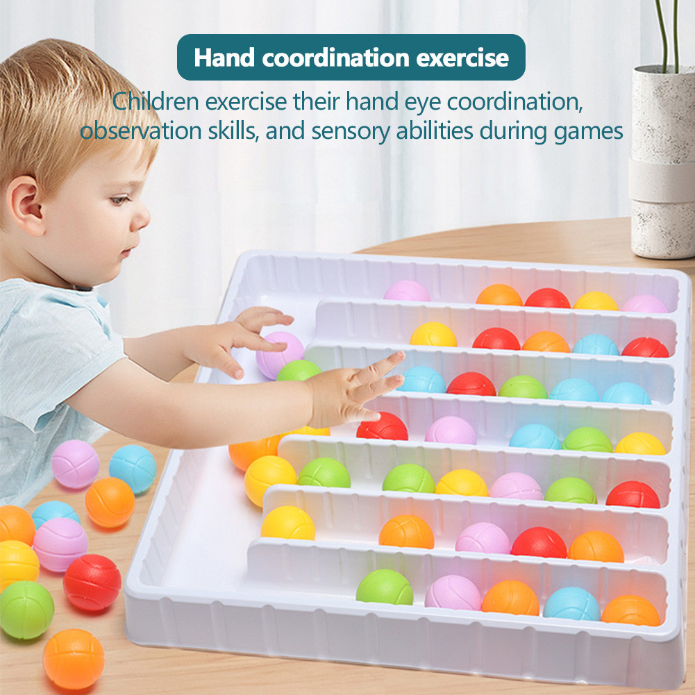 [explosion1.th] Fun Ball Sorting Toy Rainbow Balls Sensory Game Color ...