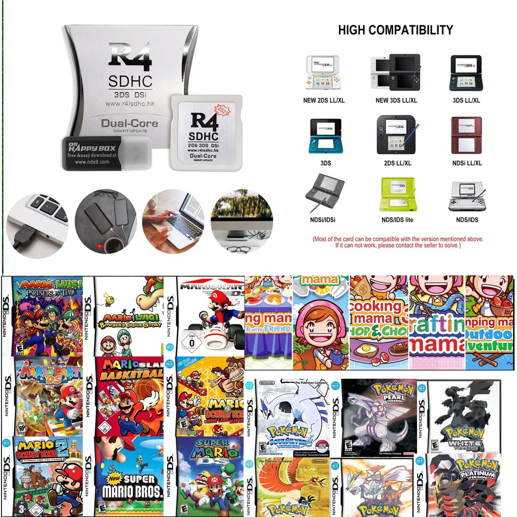 เมม R4 ลงเกมส์ฮิตเต็มเมม พร้อมเล่น มีทุกเกมฮิตเต็มเมม ตลับR4 + เมม32GB ...