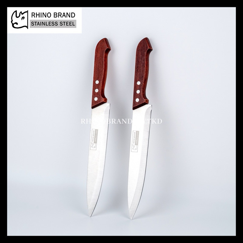Rhino brand มีดทำครัว (8.5นิ้ว) มีดสแตนเลส สำหรับหั่น-แล่เนื้อ Meat ...