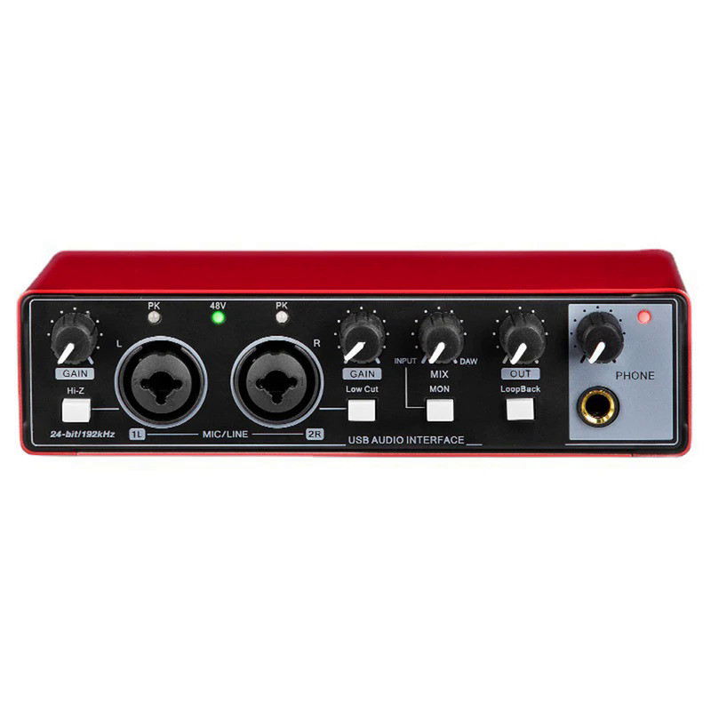 Portable Small External Professional Sound Card Audio Interface ...