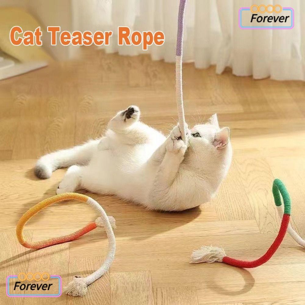 FOREVER Cat Teaser Rope, Play Training บรรเทาความเบื่อหน่ายของเล่น ...