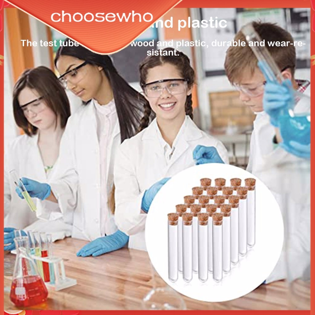Choo20 ชิ้นห้องปฏิบัติการหลอดทดลองพร้อม Corks Lab แบบพกพาโรงเรียนเก็บ ...