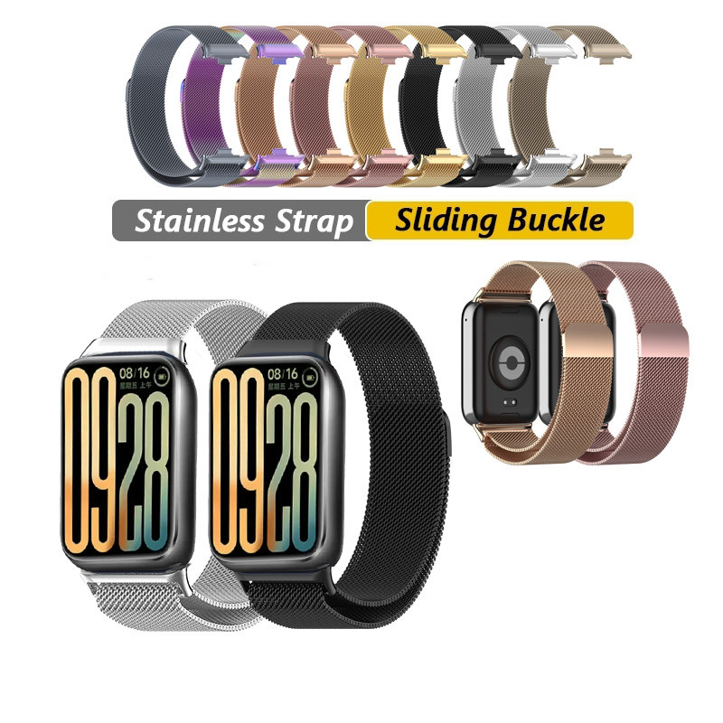 แฟชั่น Milanese Loop Band สายสแตนเลสสําหรับ Xiaomi Band 9 Pro / 8 Pro ...