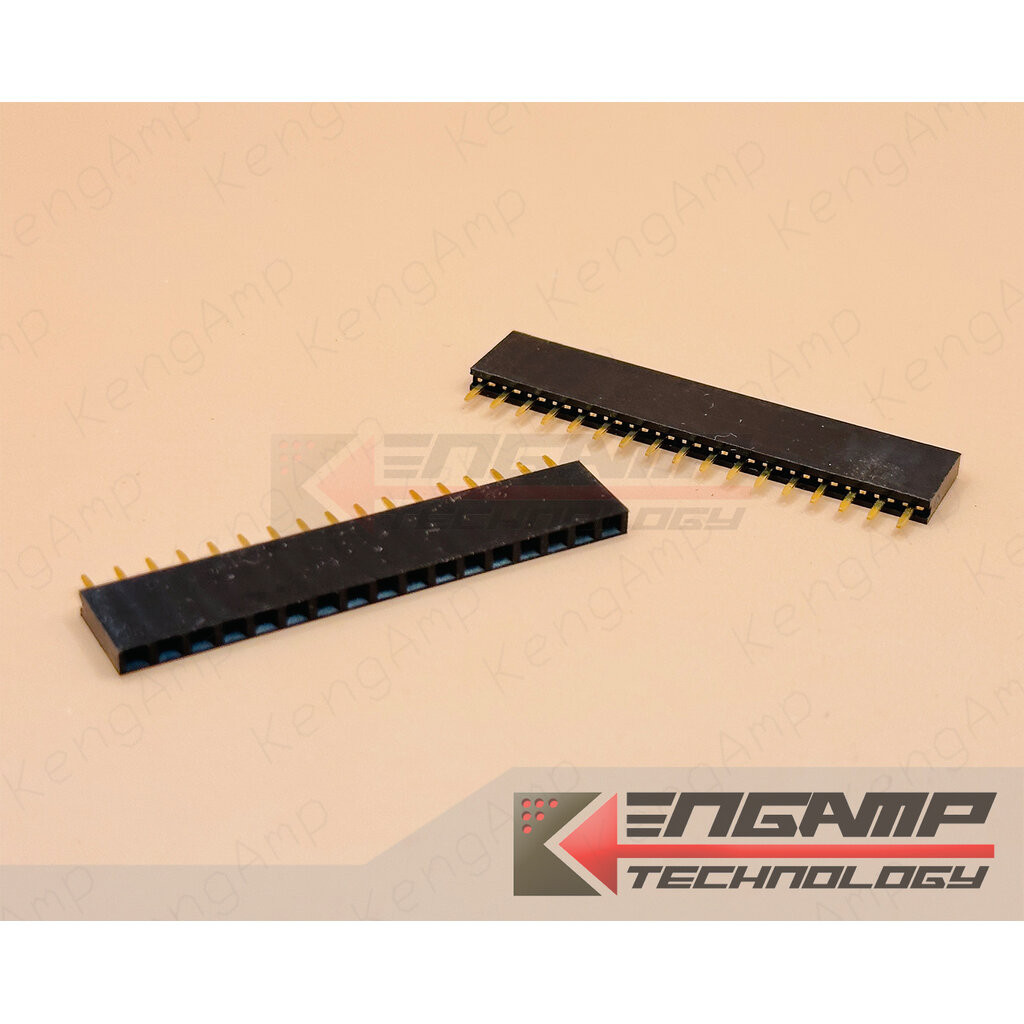 (10ชิ้น) [IC] Female Pin Header 1x17P P=2.54mm หัวต่อตัวเมียขาลง PCB ...
