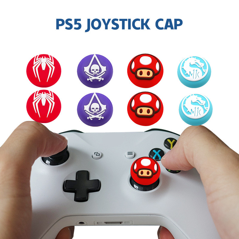 ซิลิโคนกันลื่น PS5 คอนโทรลเลอร์ ฝาครอบปุ่มกดจอยสติ๊ก ซิลิโคนนิ่ม สําหรับ Sony Playstation5 PS4 PS3 PS2 XBOX ONE ฝาครอบป