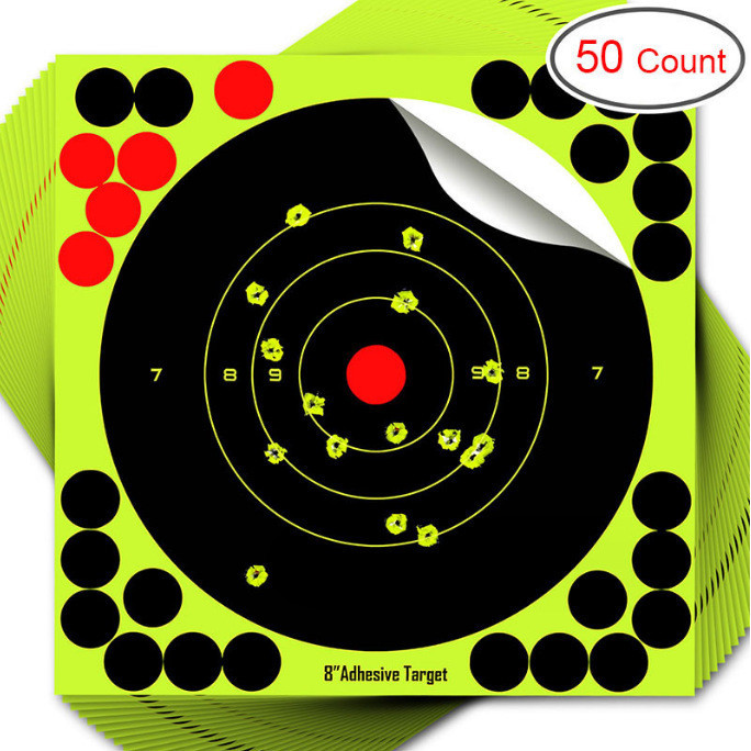 Shooting Target Stickers สติ๊กเกอร์เป้าซ้อมยิงปืนสีเขียวเรืองแสง สำหรับ ...