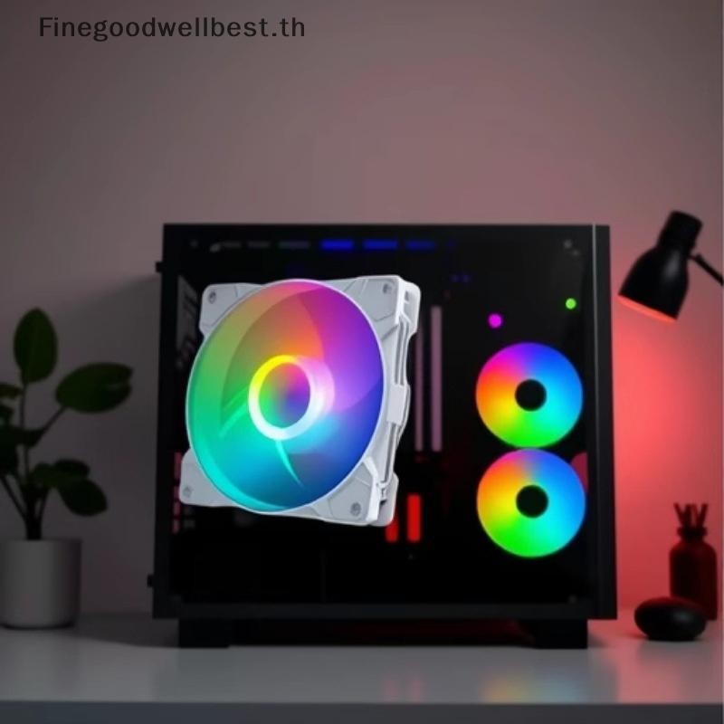 Fbth 12 ซม. 9 ใบมีดพัดลมคอมพิวเตอร์ RGB บรรยากาศโคมไฟ High Cooling ...