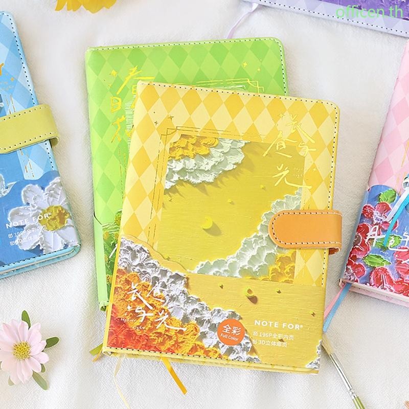 Cen Planner Notepad 98 แผ่นโน้ตบุ๊ค Four-Time Painting 3D ฝาครอบหัวเข็ม ...