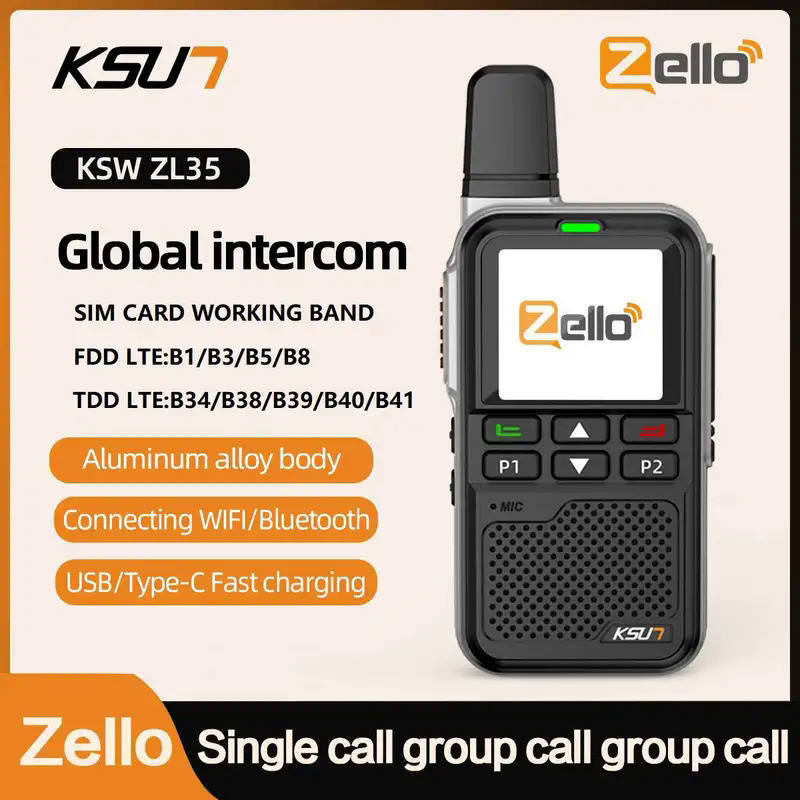 KSUT ZL38 LTE Walkie Talkies Long Range 100 Miles Zello Network Radio