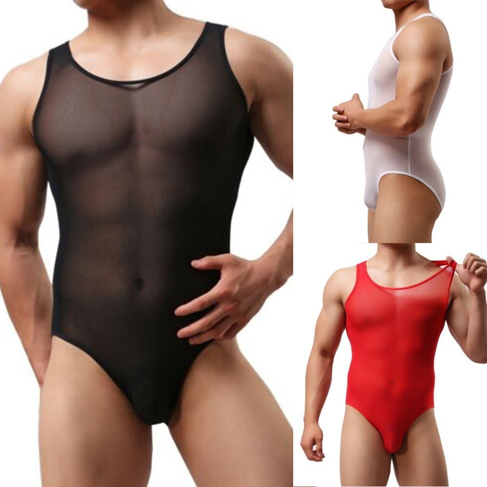 Body uomo Jockstrap senza schienale Leotard Wrestling singolo
