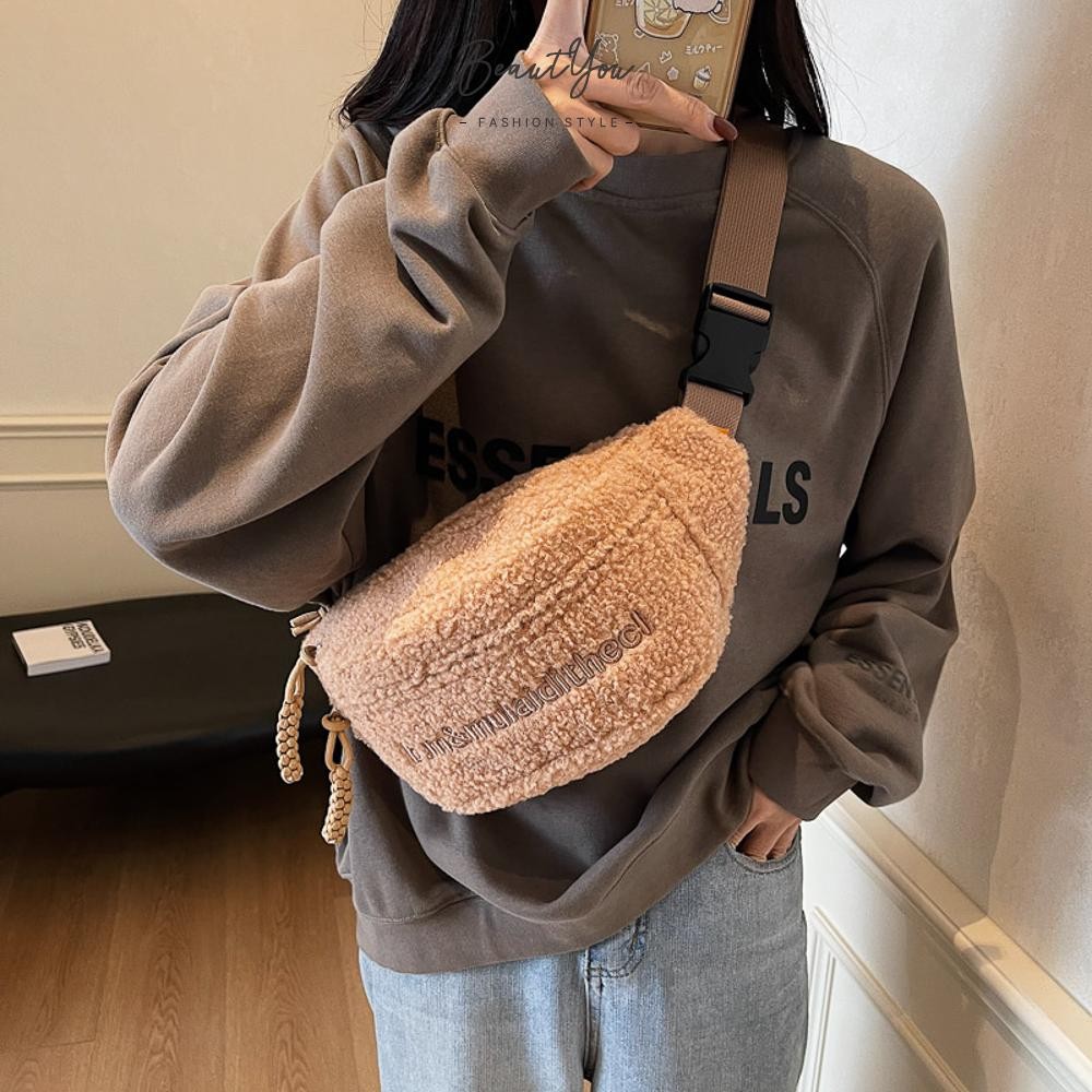 Plush fanny pack outlet