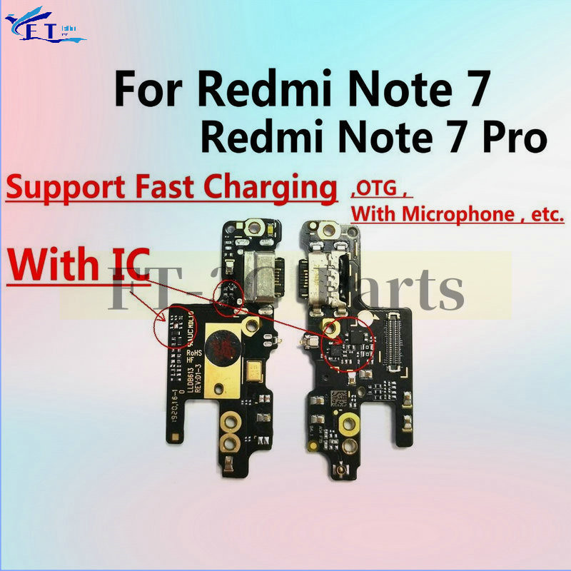 สําหรับ Xiaomi Redmi หมายเหตุ 7 Pro ชาร์จบอร์ดปลั๊ก USB PCB Dock ...