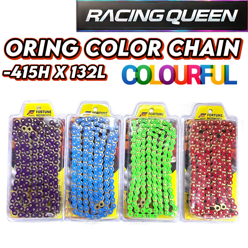 415 COLOR CHAIN RANTAI WARNA ORING CHAIN HEAVY DUTY GREEN HIJAU BLUE ...