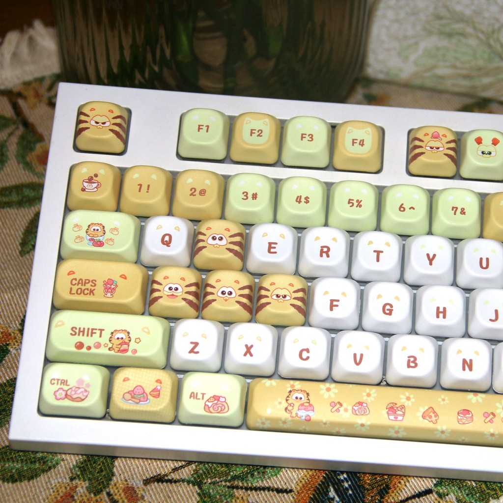 Garfield Keycap 135 คีย์ Cherry/MOA Profile PBT ห้าด้าน Dye Sublimation ...