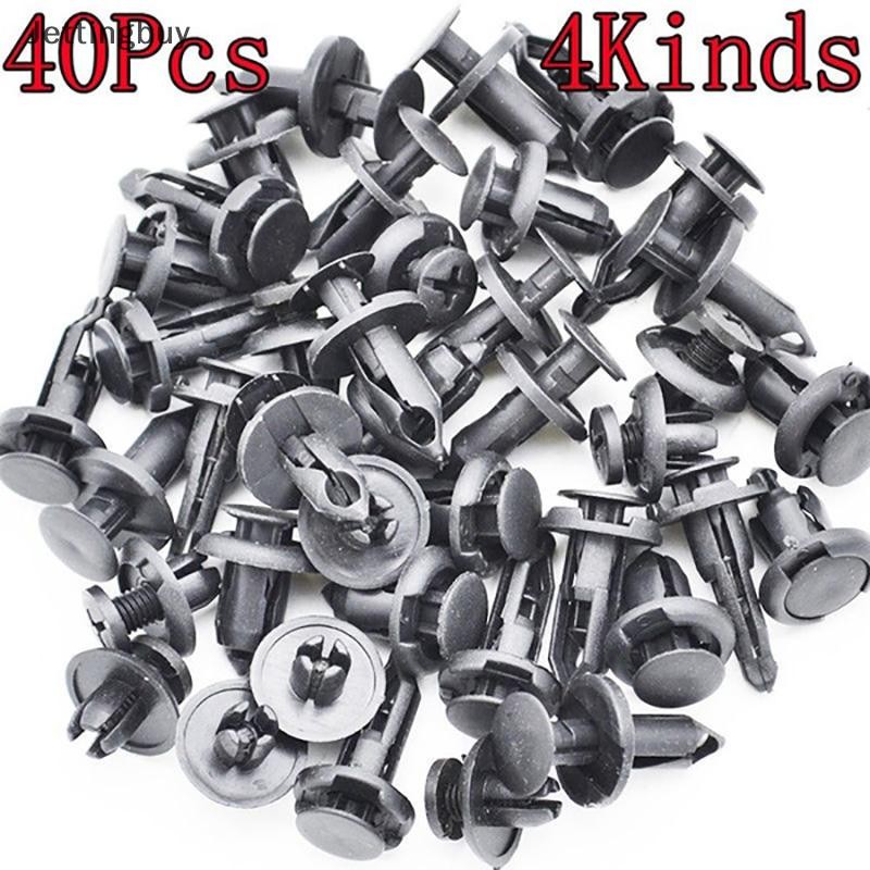 [Jettingbuy] 40 ชิ้นรถหมุดพลาสติกกันชน Fender Retainer Fastener Mud ...