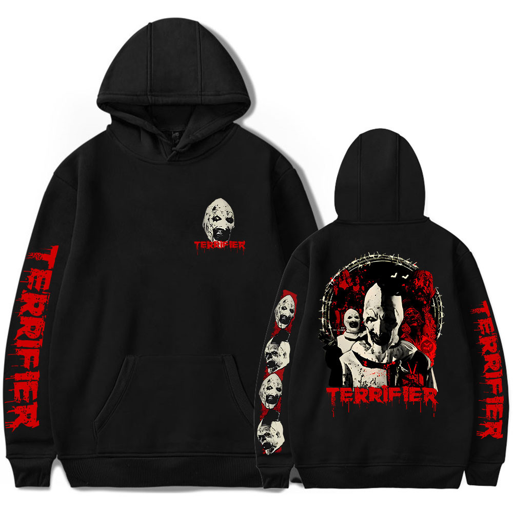 Terrifier Kill Hoodies ภาพยนตร์สยองขวัญ Merch พิมพ์ฮาโลวีน Streetwear ...