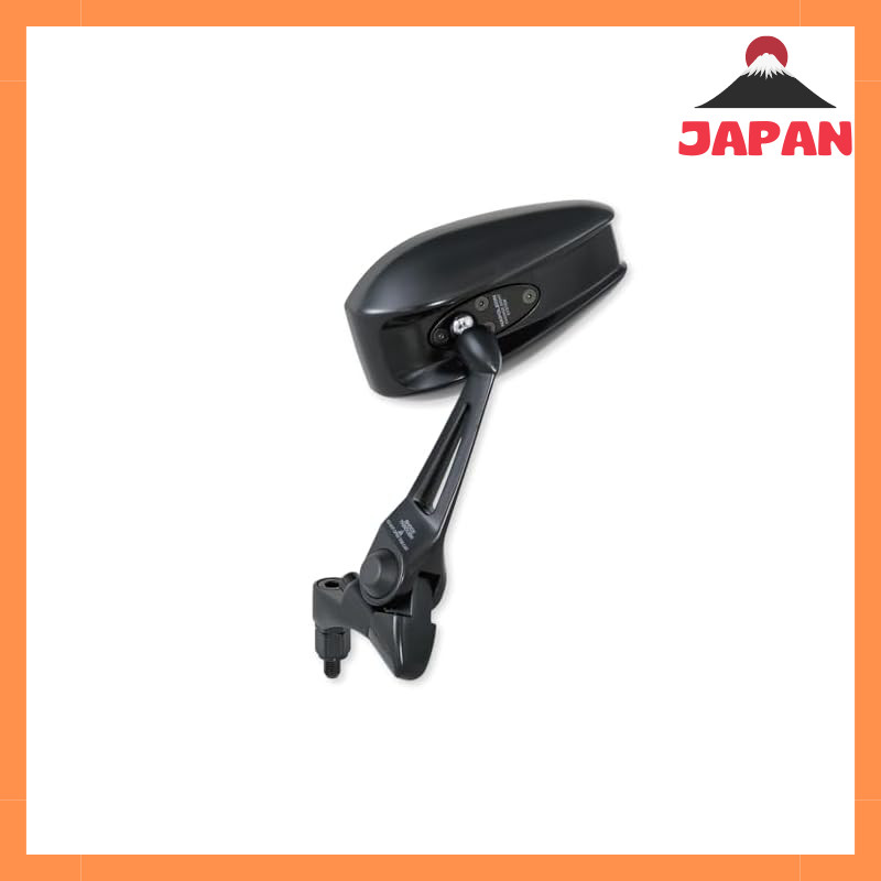 Tanax Napoleon NA-014 Shark Mirror 7 Black Motorcycle Mirror 10mm