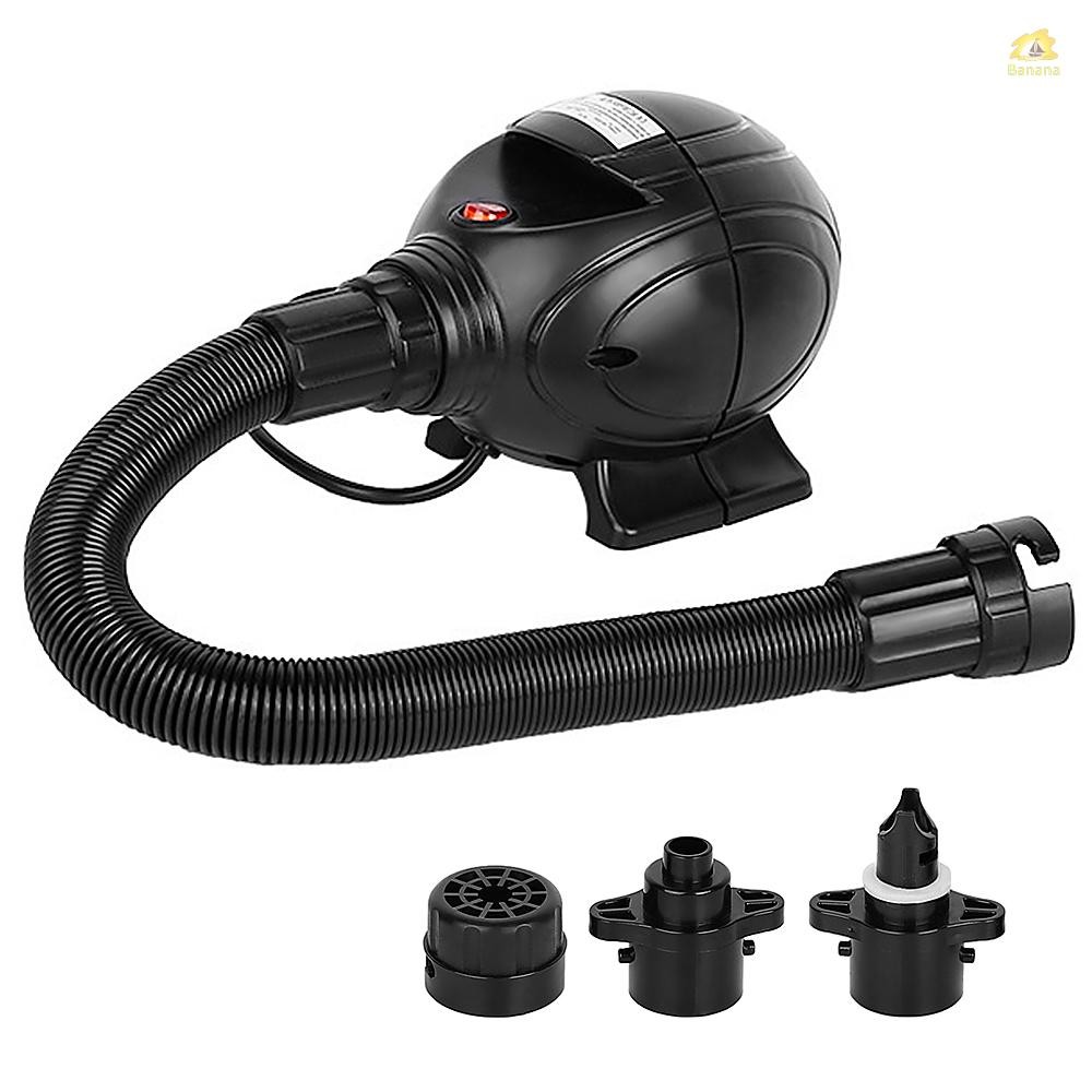 แบบพกพา 800W ปั๊มลมไฟฟ้า Inflator Deflator 3 หัวฉีดสําหรับ Inflatables ...