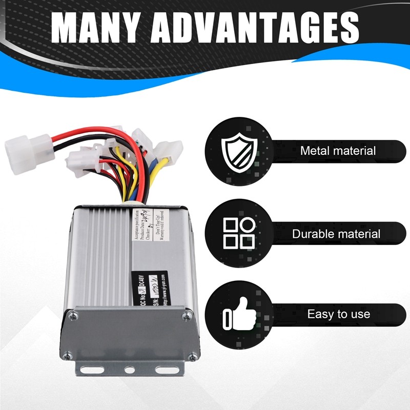 Controller สำหรับมอเตอร์แปรง DC 48V 1000W ใช้งานได้กับจักรยานและสกู๊ตเต ...