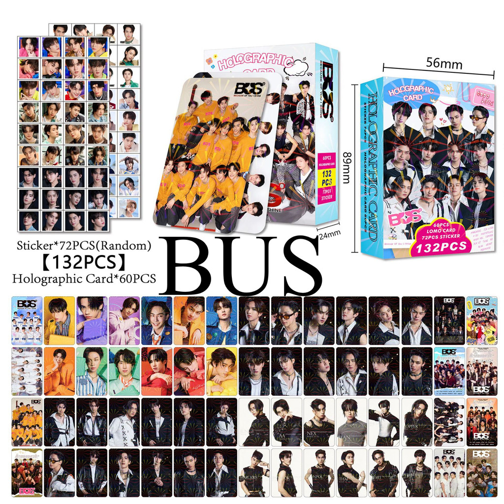 Sunsu X BUS Photocards TRANSFORMER การ์ดโฮโลแกรม Khunpol Heart Alan ...