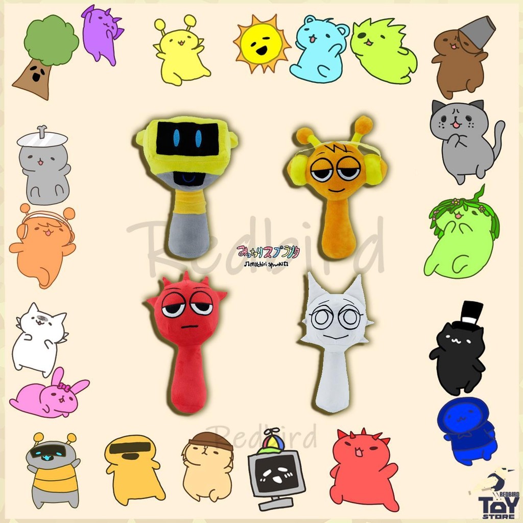 เกม Incredibox Sprunki ของเล่นตุ๊กตา/Azalea/สีขาว/สีส้ม/สนุก Bot ตุ๊กตา ...