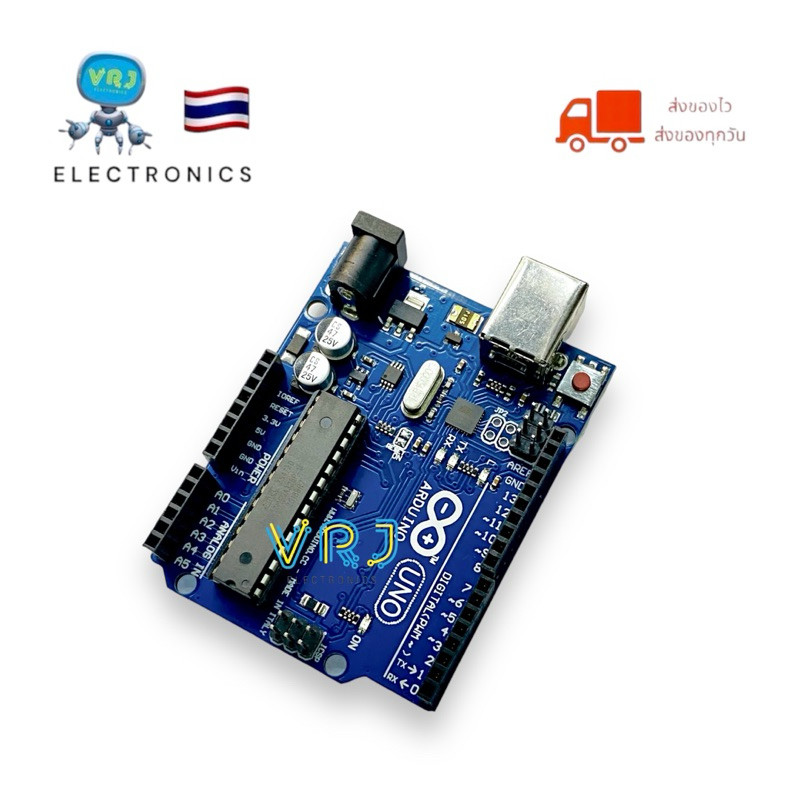 บอร์ด Arduino UNO-R3 IC DIP พร้อมสาย USB มีของพร้อมส่งในไทย | Shopee ...